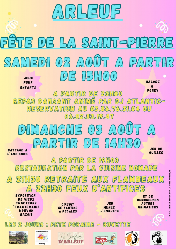 Fête de la Saint Pierre 2 et 3 août 2025